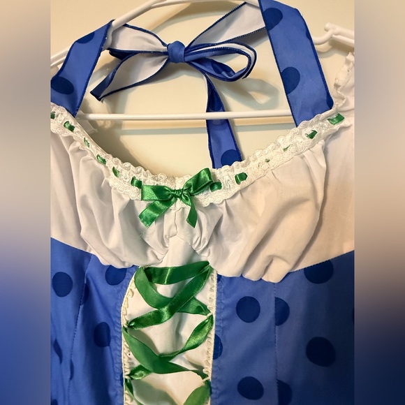 Vintage Leg Average Blueberry Muffin Costume Set Y2K Cosplay Rave Party Sz Small - Picture 5 of 16